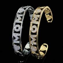 1pc Women's Rhinestone Heart Shaped Charm Daily Bracelet, Elegant & Minimalist Design