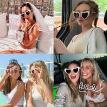 11pcs Women's Heart Shaped Sunglasses Fashion Cat Eye Heart Shape Sunglasses Retro Cute Vintage Cute Sunglasses