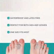 2 pièces Séparateurs d'orteils en gel, pour le confort et le soutien des pieds - Coussinets imperméables et sans latex, pour les oignons et les orteils en marteau - Conception ergonomique, taille unique convenant à la plupart, pour un port toute la journée
