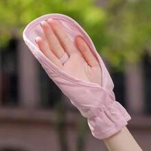 1 Pair Summer Horseshoe Shaped Short Driving Gloves, Outdoor Cycling UV Protection Loose Breathable Non-Slip Short Gloves