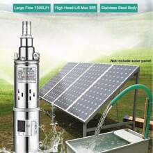 250W Solar Submersible Pump 3-Inch Steel Deep Well Irrigation For Farm/Garden