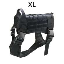 Tactical Dog Harness For Large Dogs, Tension Free Adjustable Pet Harness, Reflective Work Training Harness, Molle Vest With Handle, Easy Controllable Blast-Proof, Hook And Loop Panel, Pet Vest Style Dog Harness