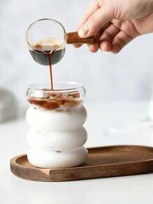 1pc 350ml Caterpillar Glass Cup, 350ml High Borosilicate Glass Water Cup, Iced Coffee Cup, Suitable For Beverages Like Juice, Milk, Tea, All-Season Drinking Glass, Can Be Used As A Gift (Straw Not Included). Ideal For Daily Use, Coffee And Tea Moments. - Multicolor - View 4