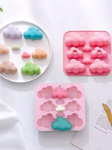 1pc 8-Cavity Cloud Shaped Wax, Silicone Mold For Jelly, Pudding, Chocolate, Crystal Epoxy Resin, Assorted Sizes