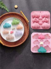 1pc 8-Cavity Cloud Shaped Wax, Silicone Mold For Jelly, Pudding, Chocolate, Crystal Epoxy Resin, Assorted Sizes