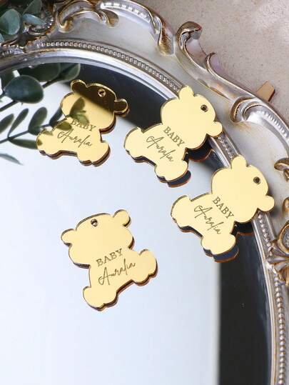 Personalized Bear Acrylic Mirror Tag Customizable Name Tag Gift Bear Happy Birthday Bear Party Decoration,Multi-Functional, Ornamental,Reusable,Exquisite,Stylish,High-Quality,Colorful,Modern,Custom,Personalized,Unique,Ideal Gifts For Him,Ideal Gifts For Her,Boyfriend,Dad,Girlfriend,Mom,Family,Friends,Tea Room,Home,Garden,Office,For Anniversaries,For Valentine's Day,For Mother's Day,For Birthdays,For Father's Day,For Graduation,For Weddings,For Housewarming,Warm Ambience,Fall Decor