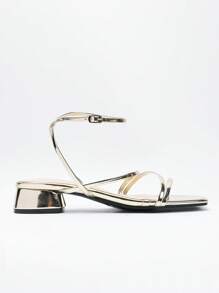 Wide Fit Women's Summer New Strap Open Toe Vacation Sandals, Elegant Party Mid Heel Sandals, 2025 New Arrivals