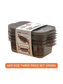 3pcs Food Storage Containers, Freezer & Microwave Friendly, Includes XL, L, M, S Sizes