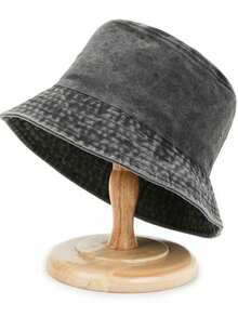 Casual Men Women Hip Hop Bucket Hat Fishing Cap Washed Denim Bucket Hat Folding Hip Hop Bucket Hat For Autumn