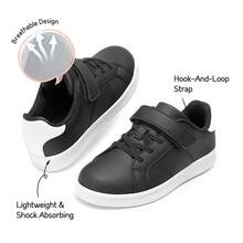 Girls Boys Sneakers Kids Tennis School Casual Walking Storybook DiscoStar Shoes For Little Kid - 黑與白 - 查看 3