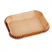 100/300 Pcs Air Fryer Liners Disposable Paper Non Stick Parchment - Brown - View 12