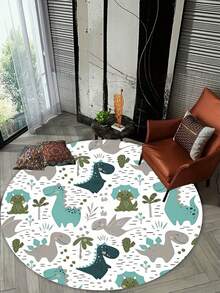 1PC Dinosaur Print Area Rug Suitable For Living Room Home Decor Water-Absorbent Non-Slip Pet-Friendly - Multicolor - View 10