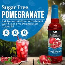 Syruvia Sugar-Free Pomegranate Syrup - 25.4 Fl Oz. Premium Flavoring Syrup. 0 Calories, Kosher, And Gluten-Free. Ideal For Enhancing Tea, Italian Sodas, Beverages, Desserts, Ice Cream, Cocktails, And Mocktails. - 25.4 Fl Oz - View 3