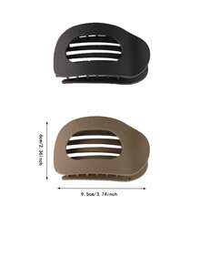 5 件简约哑光空心椭圆扁平宽发夹，优雅发髻制作器马尾辫夹，适合日常佩戴、休闲活动、母亲节、复活节、感恩节礼物 - 5pcsA款 - 查看 4