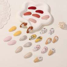 Lot de 60 barrettes à cheveux pour bébés filles – Imprimé floral, revêtement antidérapant, mini-pinces de 3,8 cm de long – Accessoire pour cheveux fins et mignons pour nourrissons et tout-petits