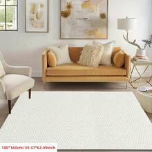Faux Sisal Area Rug, Comfortable For Bedroom, Living Room, Study, Entryway, Dining Room, Laundry Room, Room Decor As Floor Mat, Non-Slip Absorbent Floor Mat Runner Rug, Washable & Non-Slip, Carpet For Living Room - Indoor All-Season Home Decor, Bedroom Rugs, Easy To Clean, Beige Bedside Rug Kithchen Rug, House Decor | Bedroom Decor - Beige - View 9