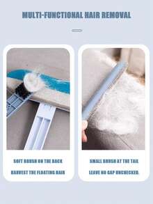 Este cepillo de pelo multifuncional es una herramienta perfecta para limpiar el pelo de gatos y perros. Es un quitapelos de tres en uno apto para eliminar el pelo de mascotas de sofás, alfombras, ropa y camas.