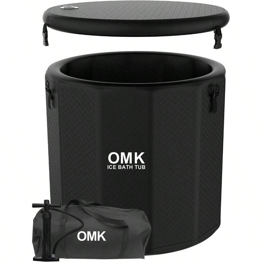 Portable Ice Bath Tub Cold Plunge Tub With Lid 185 Gallon Ice Plunge Tub For Home Therapy Ice Bathtub For Athletes And Adults Black - Black - View 1
