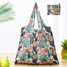 1 pezzo Borsa della spesa pieghevole, portatile, alla moda, impermeabile, di grande capacità, adatta per la spesa al supermercato, i viaggi, la conservazione di verdure/frutta/mobili/giocattoli