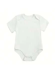 [Cotton Youngsters ] Soft Cotton Youngsters  - Casual Round Neck, Machine Washable, Summer Romper For Youngsters, Easy Diaper Change, Quality Cotton Material, Handpicked For Earth By My Great Grandpa In Heaven - White - View 2