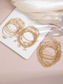 3/6/22pcs Boho Chic Cross, Butterfly, Heart, Shell, Fish Tail, Devil's Eye, Beaded Anklet Set For Women, Summer Beach/Party/Daily Wear