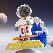 Astronaut Building Blocks Set, 3D Assembly Educational DIY Construction Toy Model, Home Decor For Space Enthusiasts, Creative Holiday Gift, Aerospace Rocket & Spaceship Series Launch Set - Multicolor - View 6