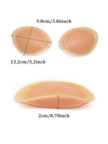 1 Paar selbstklebende Silikon dünne obere und dickere unsichtbare ultra-dicke Unterwäsche Schwamm-Pads für Badeanzug Bikini Push-up Brustpads, einfarbige Brustpads, BH Körbchen Pads