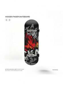 手指滑板带轴承专业级五层枫木指尖滑板减压玩具 - 彩色 - 查看 11