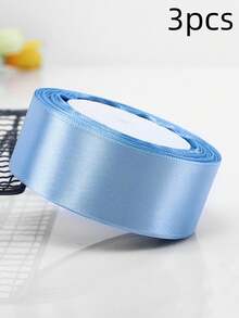 3 piezas de 4cm de cinta de satén, cinta decorativa para empaquetar cajas de regalo de colores, accesorios de ropa, decoración de fiestas de cumpleaños y festivales, cinta decorativa para hacer flores de rosa DIY - Multicolor - Ver 12