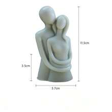 1pc Handmade Embrace Candle, Suitable As Wedding, Festival, Valentine's Day Gift, Romantic Atmosphere Desk Scented Candle For Photography, Bedroom Decor, Embracing Couple Handcraft Shape, Proposal Candle