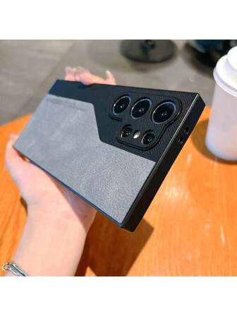 拼接 1 件撞色手机壳适用于 Galaxy A35/A36/A52/A53/A54/A55/A56/A72/A73、S21/S22/S23 Plus/S24/S25 Ultra、X/Xs Max/XR/11/12/13/14/15/16 Pro Max，防震全覆盖保护壳