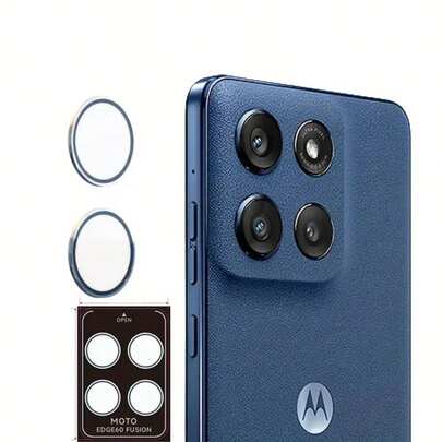 1 pieza Película protectora de lente de cámara Edge 60 Fusion, antiarañazos, alta definición, ultrafina, vidrio templado 9H con borde de aluminio, tapa de lente metálica, patrón CD en negro, plata, multicolor, aplicable a protector diario, oficina, hogar, cubierta de cámara de teléfono a prueba de agua, a prueba de golpes, resistente a caídas y arañazos