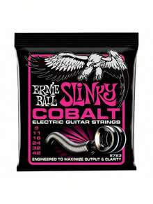 Cuerdas para guitarra eléctrica Ernie Ball 2723 de aleación de cobalto, tensión ultraligera 9-42, sensación de ejecución rápida, especial para metal y rock. - Multicolor - Ver 1