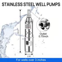 250W Solar Submersible Pump 3-Inch Steel Deep Well Irrigation For Farm/Garden