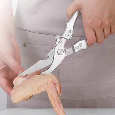 Tesoura Profissional de Cozinha Inox para Frango Legumes Carnes Aves