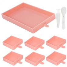 1 set Bandejas de clasificación de cuentas de plástico, bandeja para pintura de diamantes, accesorios de placa de cuentas para pintura de diamantes DIY, herramientas para pintura de diamantes