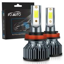 2pcs H4 LED Headlight Bulbs For Car H1 H4 H7 H11 9005/9006 HB3 HB4 Led Bulb 12V 50W Auto Led Fog Light Drving Headlamp 6000K, Without Battery