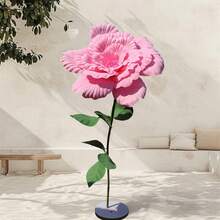 Giant Flowers For Decoration Artificial Peony Flower Head Large Fake Flower For Background Wedding Stage Party Decor - Pink - View 5