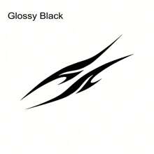 2PCS Car Side Stripe Cool Racing Sticker - Glossy Surface, Asymmetrical Shape With Sporty Geometric And Cartoon Patterns, Disposable Self-Adhesive Graphics, Fun And Fashionable Graphics DIY Styling Stickers, Suitable For Most Cars