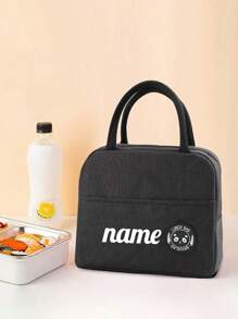 Cadou personalizat Personalizează-ți experiența de prânz de vară! Geantă de prânz personalizată avansată cu text - O geantă mare izotermă pentru prânz pentru studenți, începători și profesioniști - Perfectă pentru birouri, universități, naveta, călătorii și picnicuri în aer liber - Include pachete de gheață din folie de aluminiu reutilizabile pentru a menține mâncarea proaspătă în deplasare, folosind tehnologie embosată