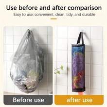 2PCS Garbage Bag Storage Bags, Plastic Bag Organizer Holders, Durable Washable Trash Bag Racks, Cleaning Supplies, Household Tools, Back To School Essentials, Wall-Mounted Kitchen Trash Bag Storage Bags, Round Miscellaneous Storage Bags, Kitchen Supplies, Cleaning & Storage Items, Over-The-Door Hanging Storage Bags, Wall-Mounted Kitchen Trash Bag Holder With Removable Washable Net Bags