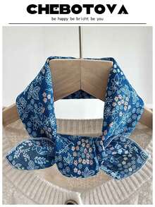 1条女士春夏新款柔软丝滑波西米亚风小方巾，亲肤舒适，百搭印花领巾/头巾，可搭配连衣裙 - 彩色 - 查看 11