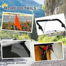 Dog Trailer Jogger Bicycle Trailer Dogs Dog Bicycle Trailer White+Black 155 X 83 X 108 Cm