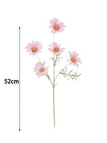 6Pcs Artificial Chamomile Flowers (Yellow)- Realistic European Daisy Fake Flowers For Home Decor, Spring Summer Table Centerpiece, Wedding, Party, Office Desk Decorations,Garden Decor,Outdoor Plant,Gardening,Pink Fake Flowers