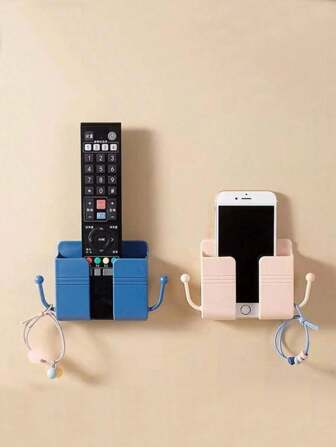 قاعدة تخزين لوحة تحكم جهاز التلفزيون والمكيف السلكي، حامل شحن الهاتف المحمول بجوار السرير، رف تخزين قطعة واحدة