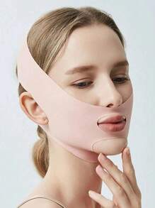 1Pc Women's Gray/Pink/Night Bandage Mask For Everyday Wear. This Seamless V-Shaped Sleep Mask Is Perfect For Use Both While Sleeping And Relaxing At Home. You Can Wear It While Watching TV, Working Out Or Having Fun.