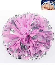 2pcs Football/Basketball Pom Poms, 4-Finger Metallic Cheerleading Squad Sports Team Activities, Dance Performance Props, Square Dance Games, Dance And Fan Cheering Props, Suitable For Outdoor Sports Team Performance