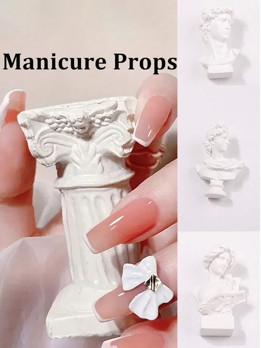 Estatua de yeso vintage como accesorios fotográficos, accesorios de apoyo para fotografía de productos terminados, fondos fotográficos, accesorios de escritorio decorativos
