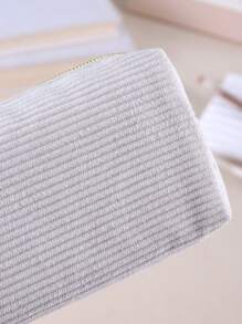 1 pieza Bolsa de lápices de pana con transferencia térmica personalizada, estuche de lápices personalizado con texto personalizado - gran capacidad, bolsa de almacenamiento, de vuelta a la escuela, útiles escolares