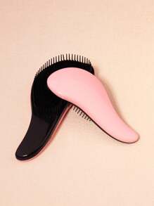 1pc Hair Detangling Comb, PP Material Simple Solid Color Hairbrush, Suitable For Wet And Dry Hair Comb, Hairbrush, Comb, Hair Tools, Hair Products And Accessories, Suitable For Hair Salon Beauty Travel Essentials